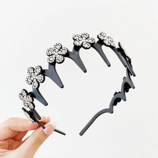 Viva Wavy Headband Set | Rhinestone Butterfly Design for Women 0