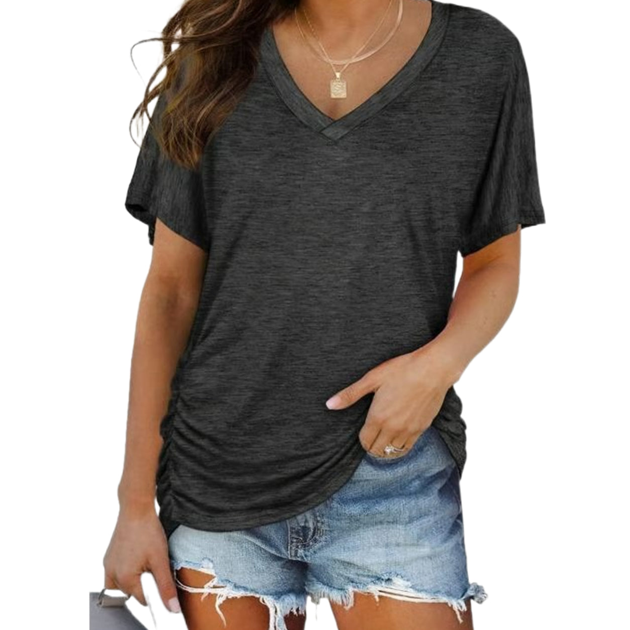 Viva Women's Tee | Ultra-Soft Cotton Blend, Flattering V-Neck 8