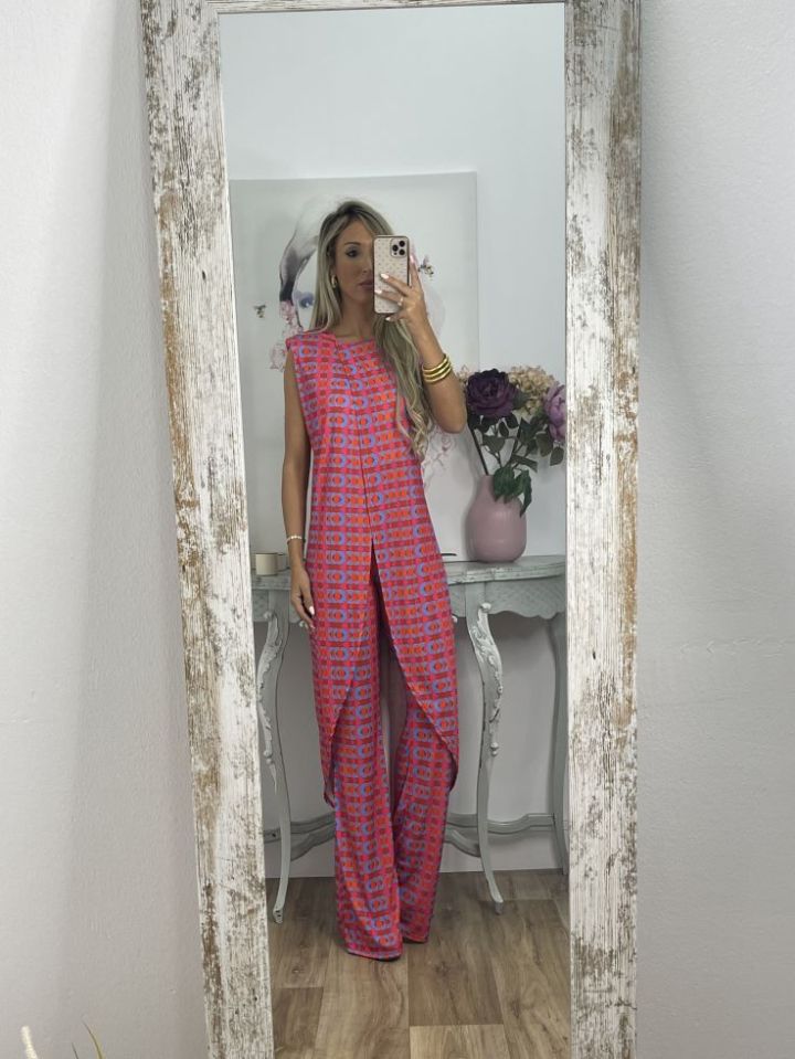 Vivianhan Abstract Printed Suit | Comfy Cotton Blend 0