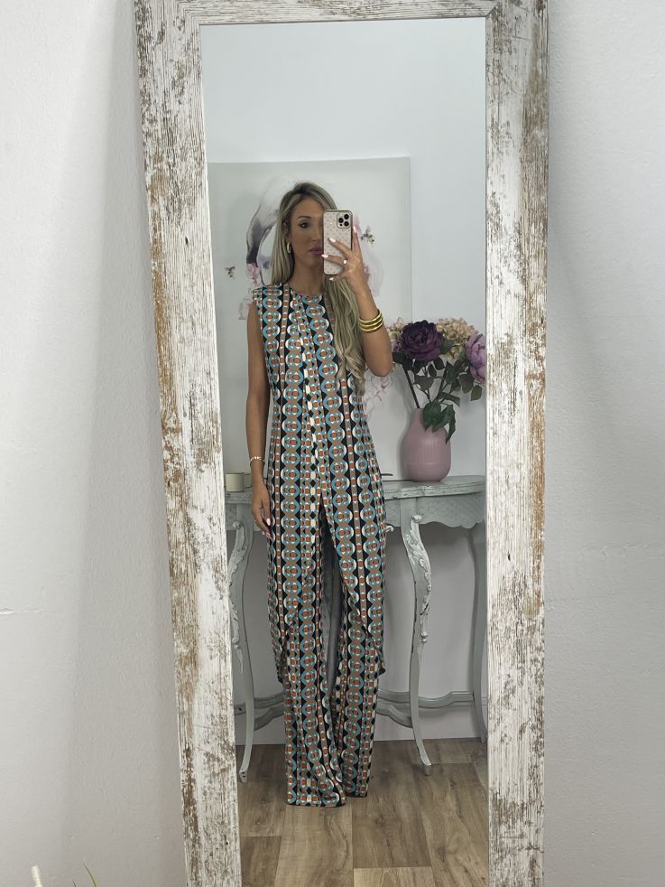 Vivianhan Abstract Printed Suit | Comfy Cotton Blend 1