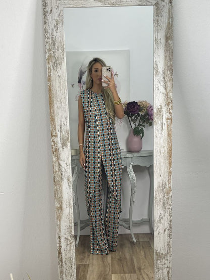 Vivianhan Abstract Printed Suit | Comfy Cotton Blend 1