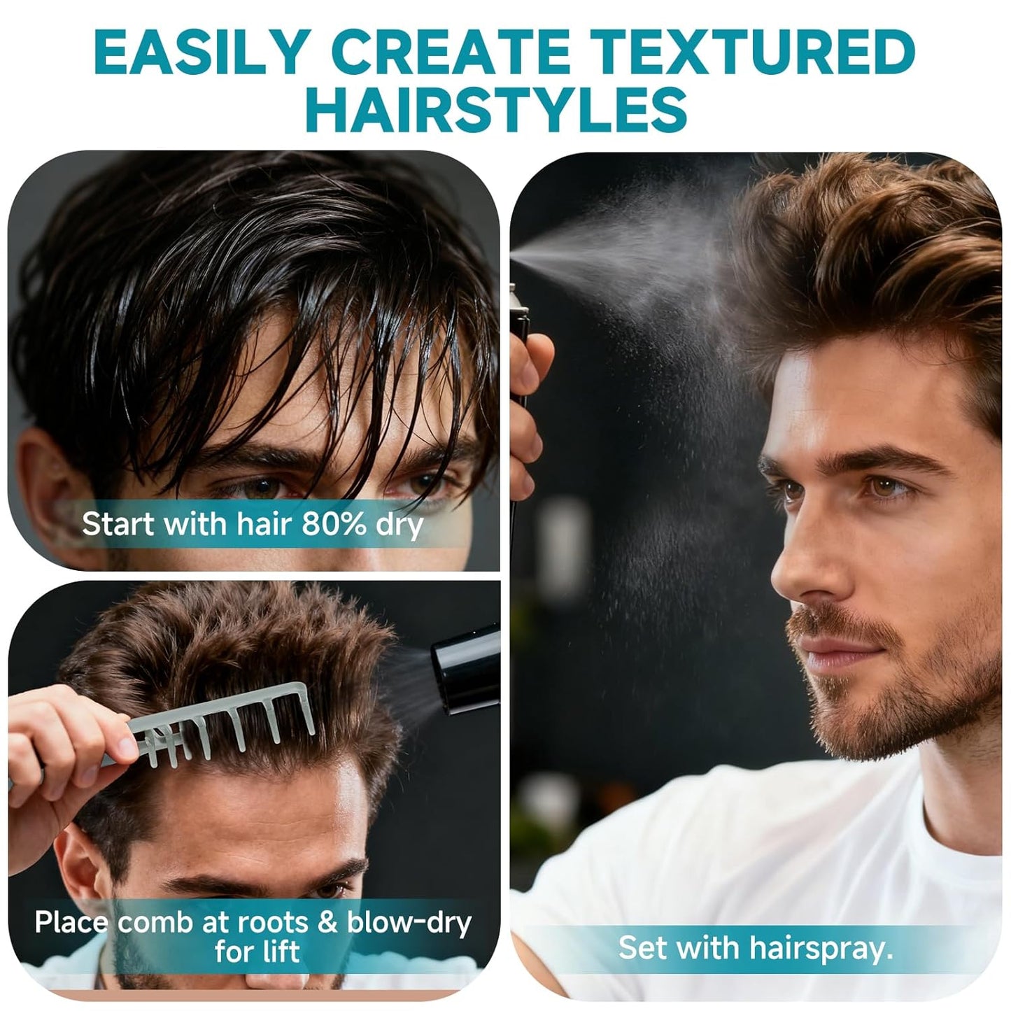 Volumax Volumizing Comb | Wide Tooth, Fluffy Texture 4