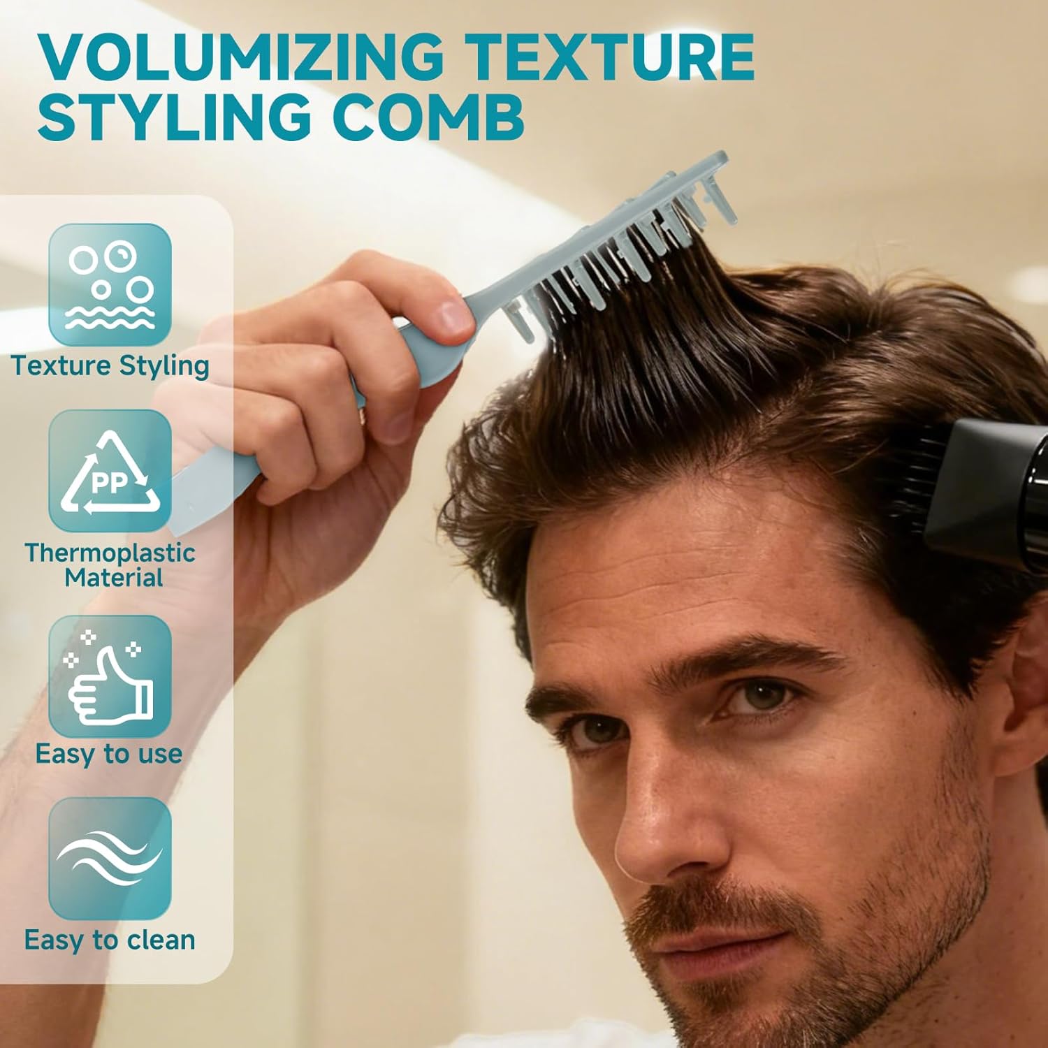 Volumax Volumizing Comb | Wide Tooth, Fluffy Texture 5