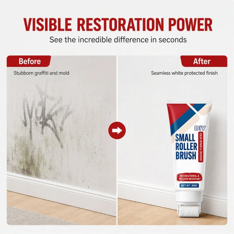 Wallo Waterproof Wall Repair Paste | Integrated Roller Brush, Easy Application 2