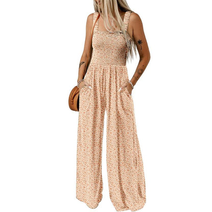 Wanda Floral Jumpsuit | Sleeveless, Elastic Waist, Wide-Leg 16