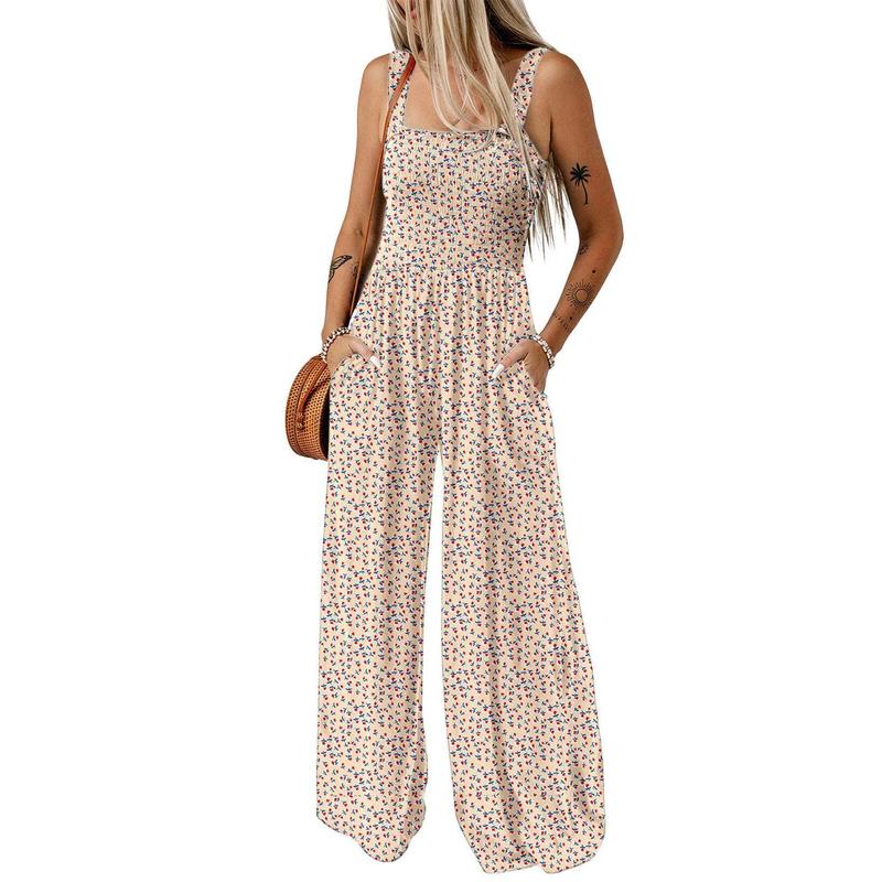 Wanda Floral Jumpsuit | Sleeveless, Elastic Waist, Wide-Leg 17