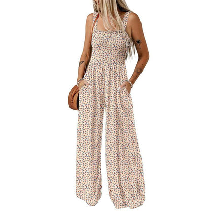 Wanda Floral Jumpsuit | Sleeveless, Elastic Waist, Wide-Leg 17