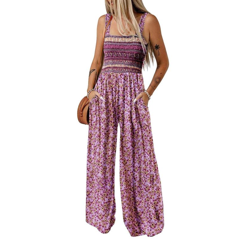 Wanda Floral Jumpsuit | Sleeveless, Elastic Waist, Wide-Leg 18