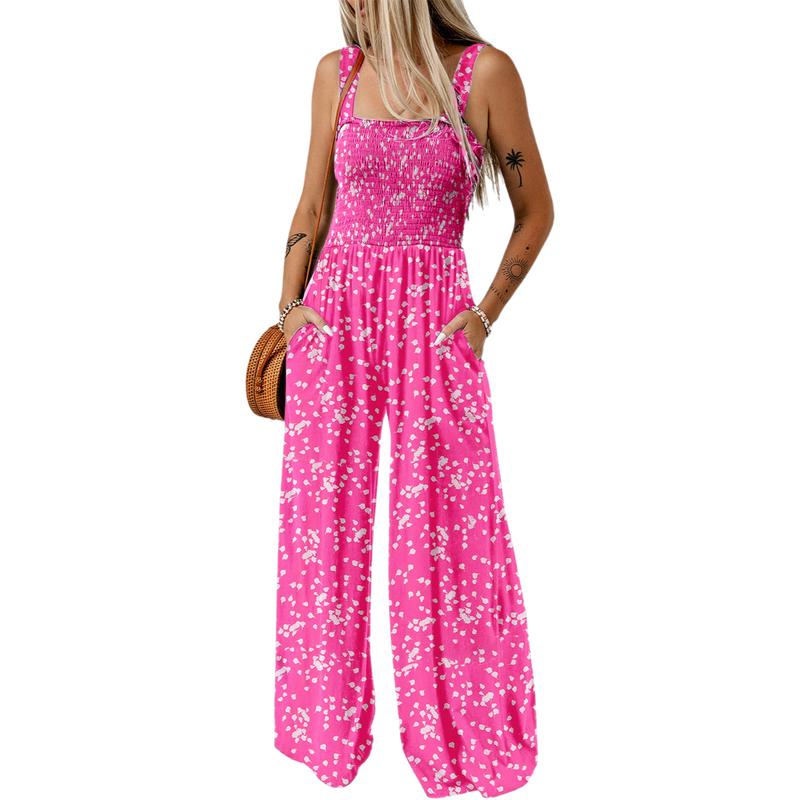 Wanda Floral Jumpsuit | Sleeveless, Elastic Waist, Wide-Leg 19