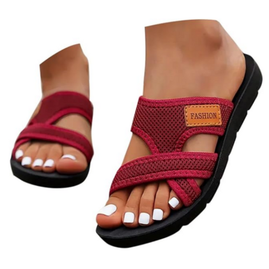 Wander Black Flat Sandals | Comfortable Open Toe Design for Women 0