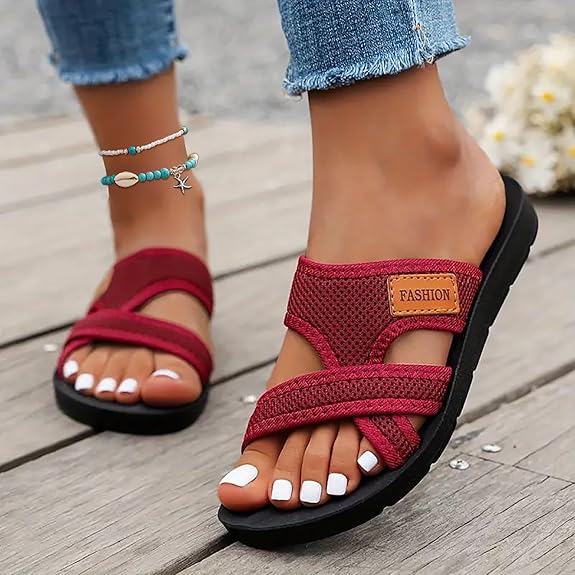 Wander Black Flat Sandals | Comfortable Open Toe Design for Women 2