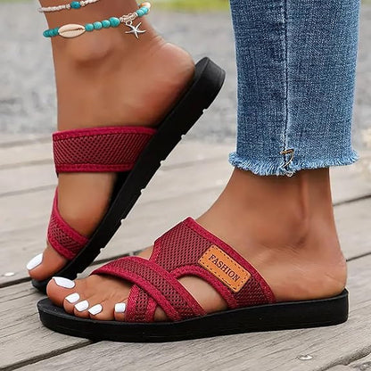 Wander Black Flat Sandals | Comfortable Open Toe Design for Women 3