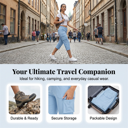 Wanderlust Cargo Capris | Lightweight, Breathable 6