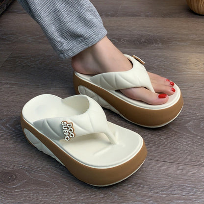 Wava Summer Flip Flops Women | Color-Block Design, Soft Platform 5