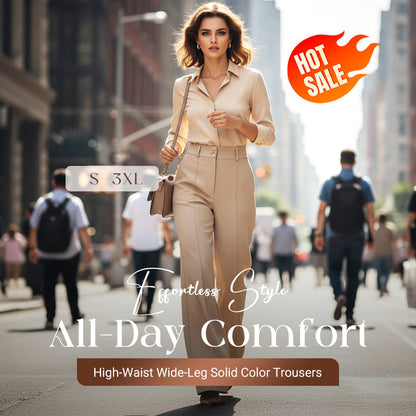 Waverly Women's Trousers | High-Waisted, Wrinkle-Free 1