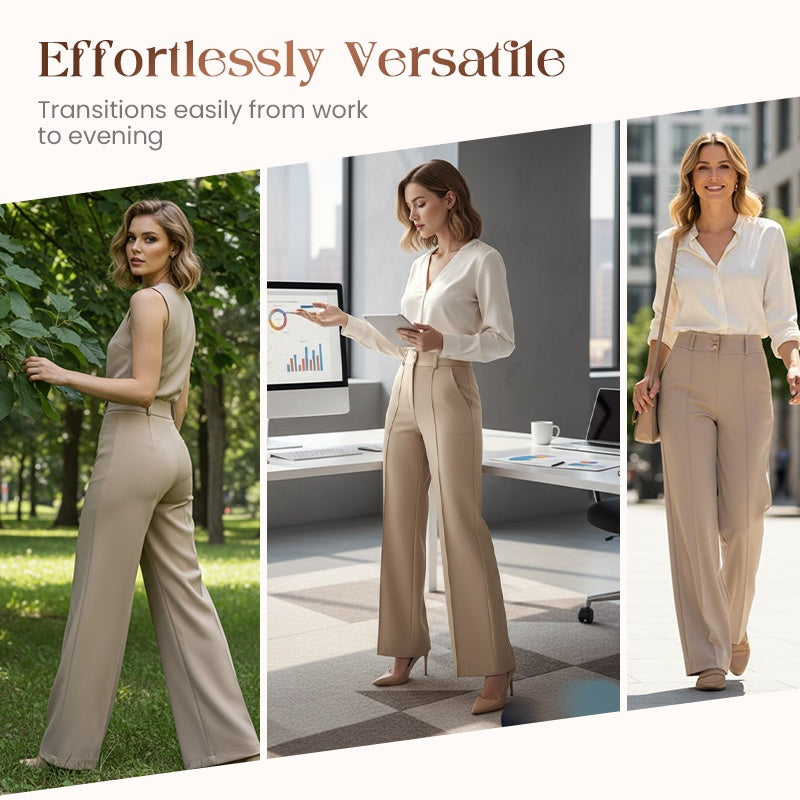 Waverly Women's Trousers | High-Waisted, Wrinkle-Free 3