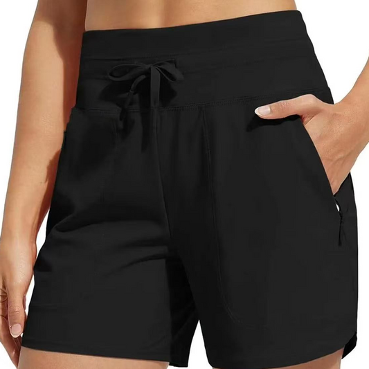 Wavy Athletic Shorts | Quick-Drying, Built-in Boxer Liner, UPF 50+ 0