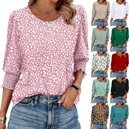 Wendy Blouse | 3/4 Length Sleeve, Smocked Cuffs 1