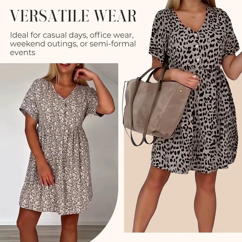 Wendy Casual Dress | V-Neck, A-Line Design 4