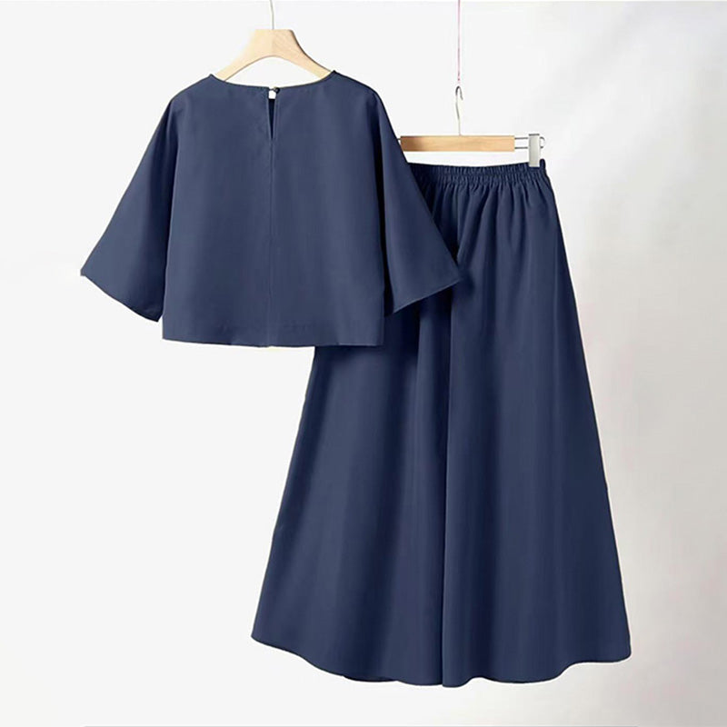Wendy Women's Set | Comfortable Loungewear Two Piece Set with Loose-Fit T-Shirt and Wide-Leg Pants 10