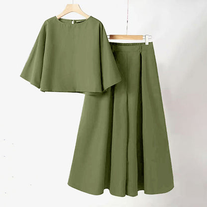 Wendy Women's Set | Comfortable Loungewear Two Piece Set with Loose-Fit T-Shirt and Wide-Leg Pants 6