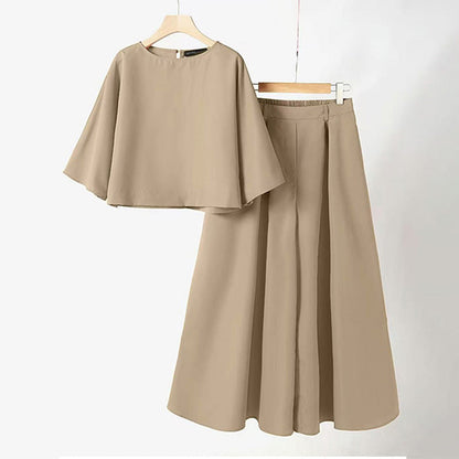 Wendy Women's Set | Comfortable Loungewear Two Piece Set with Loose-Fit T-Shirt and Wide-Leg Pants 8