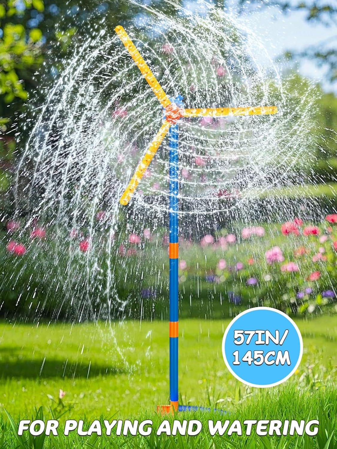 Whirlwind Lawn Sprinkler | 360° Rotating Water Dome, BPA-Free, Easy Setup 1