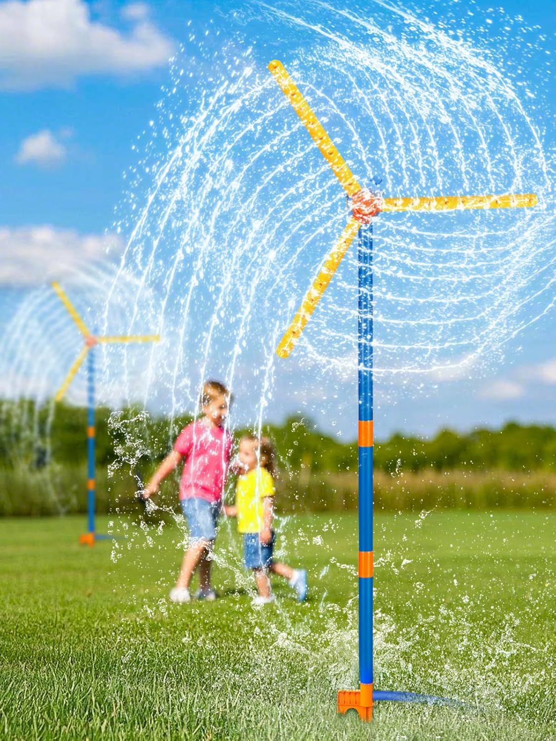 Whirlwind Lawn Sprinkler | 360° Rotating Water Dome, BPA-Free, Easy Setup 2