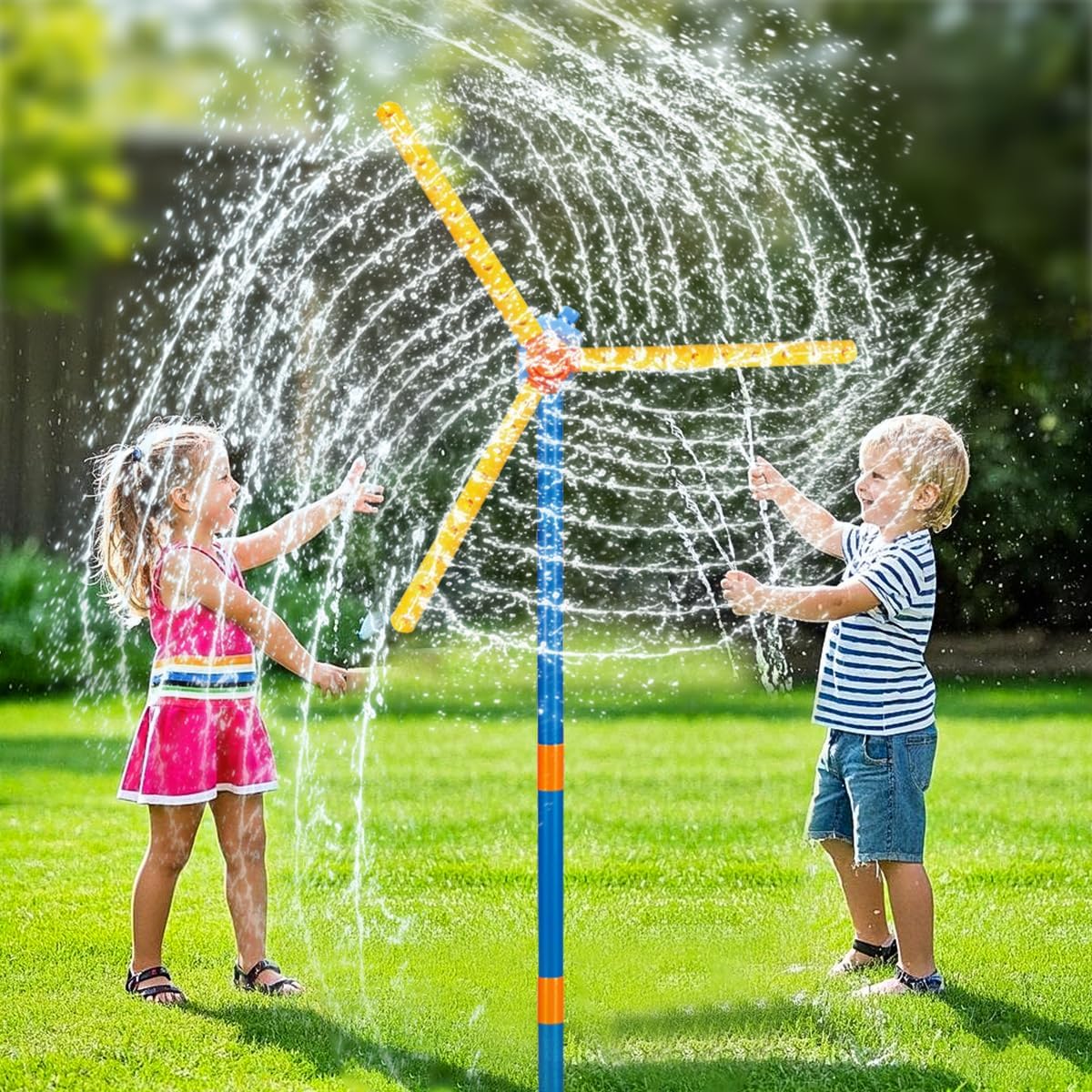 Whirlwind Lawn Sprinkler | 360° Rotating Water Dome, BPA-Free, Easy Setup 4