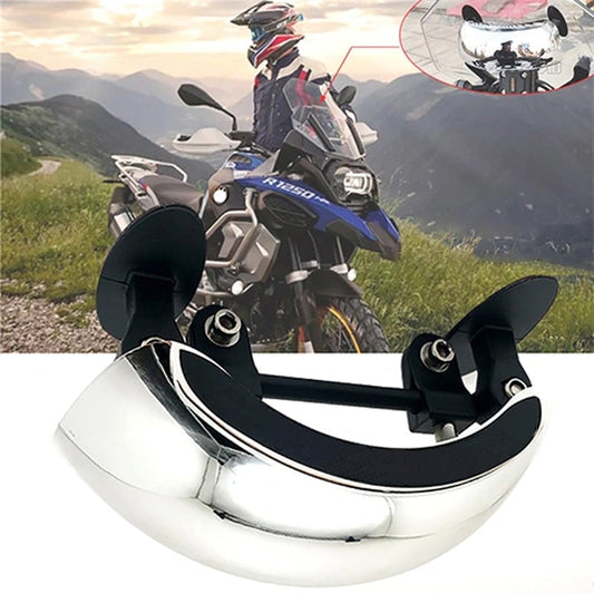Wider View Motorcycle Mirror | 180-Degree Parabolic Design, Adjustable Angle 0