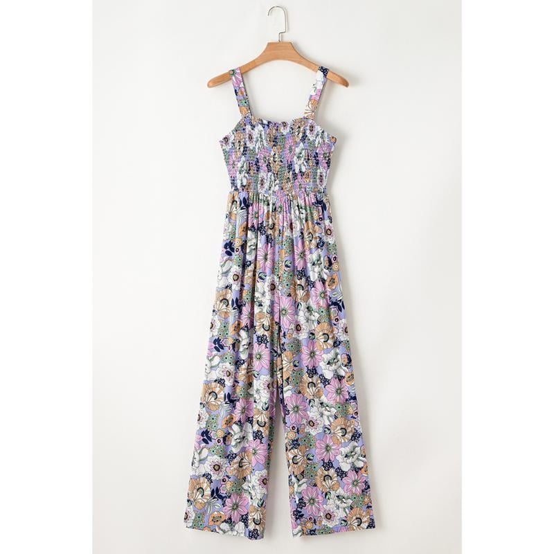 Willa Floral Jumpsuit | Sleeveless, Elastic Waist, Comfortable Polyester 3