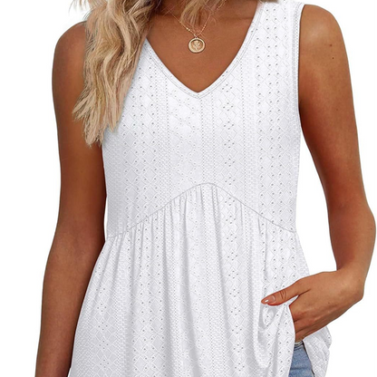Wina Floral Tank Top | V-Neck, Sleeveless Design, Soft Fabric 0