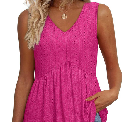 Wina Floral Tank Top | V-Neck, Sleeveless Design, Soft Fabric 10