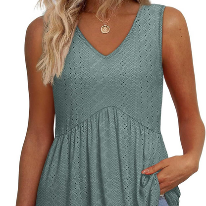 Wina Floral Tank Top | V-Neck, Sleeveless Design, Soft Fabric 4