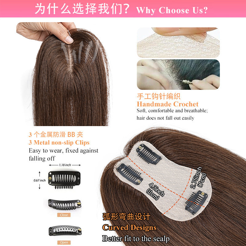 Wina Hair Topper | 100% Remy Human Hair for Women, Lightweight and Customizable Fit 2