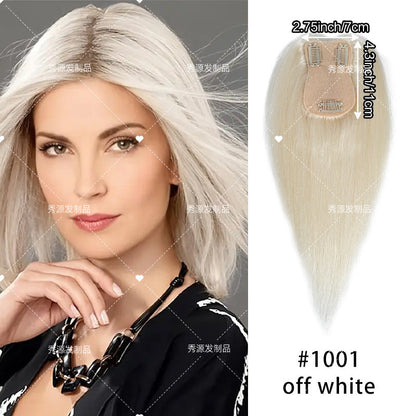 Wina Hair Topper | 100% Remy Human Hair for Women, Lightweight and Customizable Fit 4