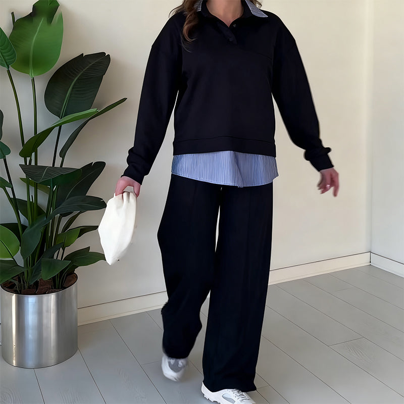 Wina Two-Piece Set | Casual Long-Sleeved Top and Pants 6