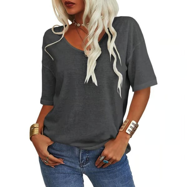 Wina V-Neck T-Shirt | Soft Cotton Blend, Casual Fit for Men 2