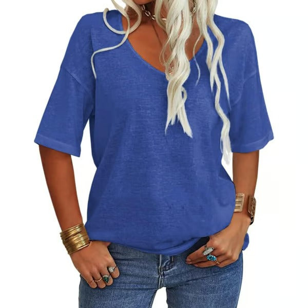 Wina V-Neck T-Shirt | Soft Cotton Blend, Casual Fit for Men 4