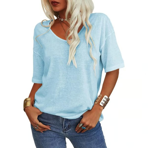 Wina V-Neck T-Shirt | Soft Cotton Blend, Casual Fit for Men 5