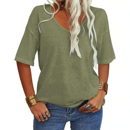 Wina V-Neck T-Shirt | Soft Cotton Blend, Casual Fit for Men 7