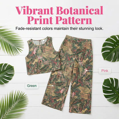 Wina Women's Two Piece Set | Breathable Sleeveless Top & Wide-Leg Pants 7