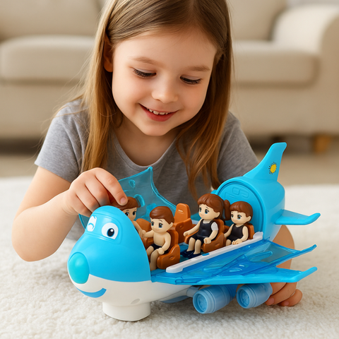 Wingo Electric Airplane Toy | Bright Lights, Smart Obstacle Avoidance, Includes 3 Figures 5
