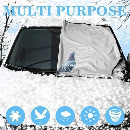 Wintrex Windshield Cover | Weather-Resistant, Universal Fit for Snow and Sun Protection 3