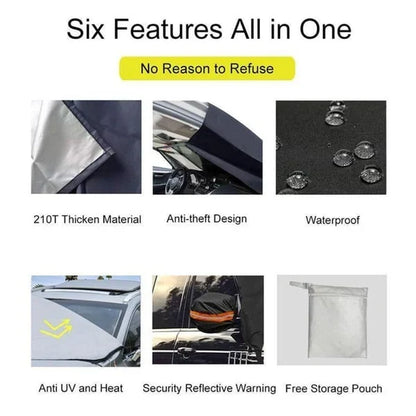 Wintrex Windshield Cover | Weather-Resistant, Universal Fit for Snow and Sun Protection 4