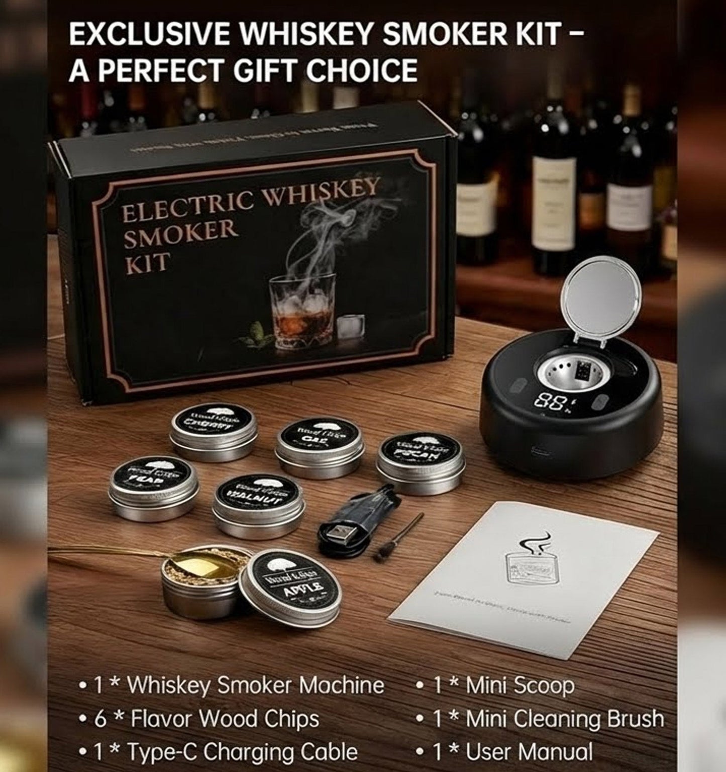 Wisp Electric Smoke | Elegant Whiskey Infuser 1
