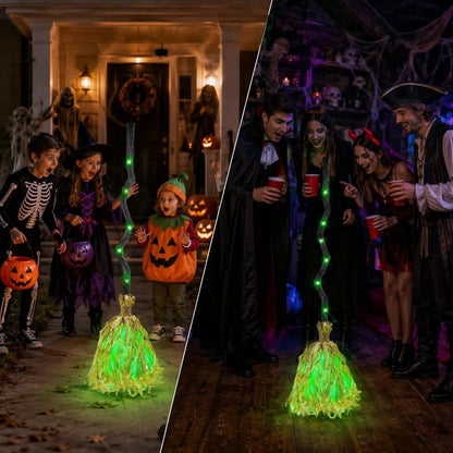 Witty Animated Witch Broom | Indoor Halloween Decoration with Lights and Spooky Sounds 2