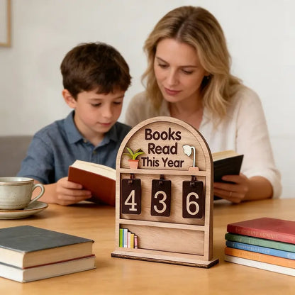 Wondrous Book Reading Tracker | Handmade Wooden Display 2