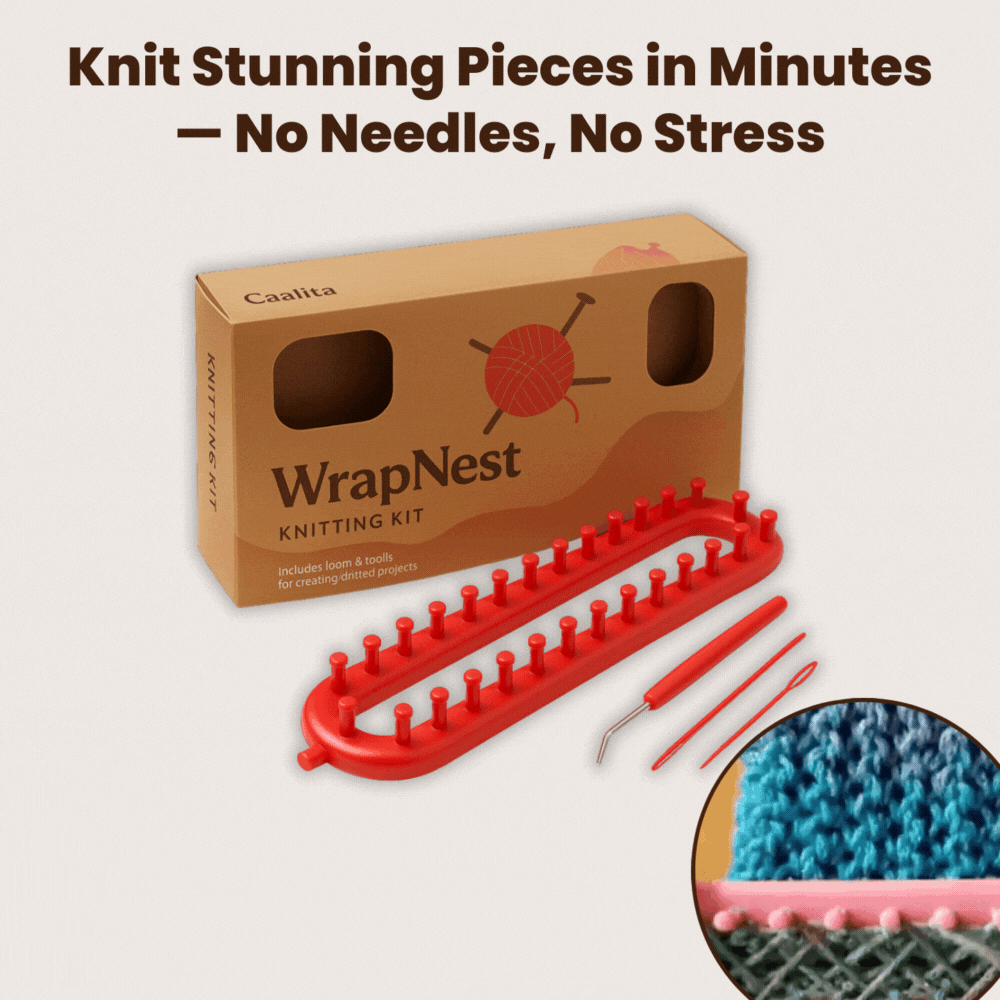 WrapAura™ — Turn Yarn Into Stunning Knits Instantly Without Needles or Hassle