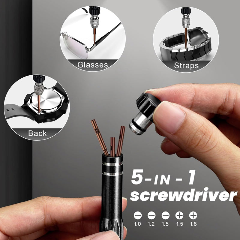 WristFix Watch Repair Kit | Precision Stainless Steel Tools for Battery Replacement and Band Adjustments 1